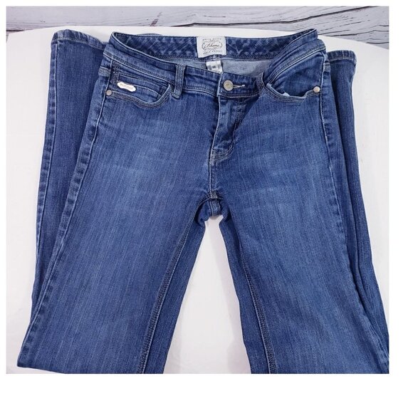 White House Black Market BLANC Women's Medium Wash Boot Cut Blue Jeans – Size 0R - Picture 3 of 13